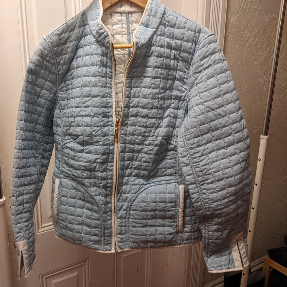 Pendleton Cotton Lightweight Reversible Baby Blue… - image 1